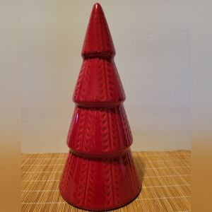 8" Red Ceramic Tree Shaped Christmas Decor - Wondershop
